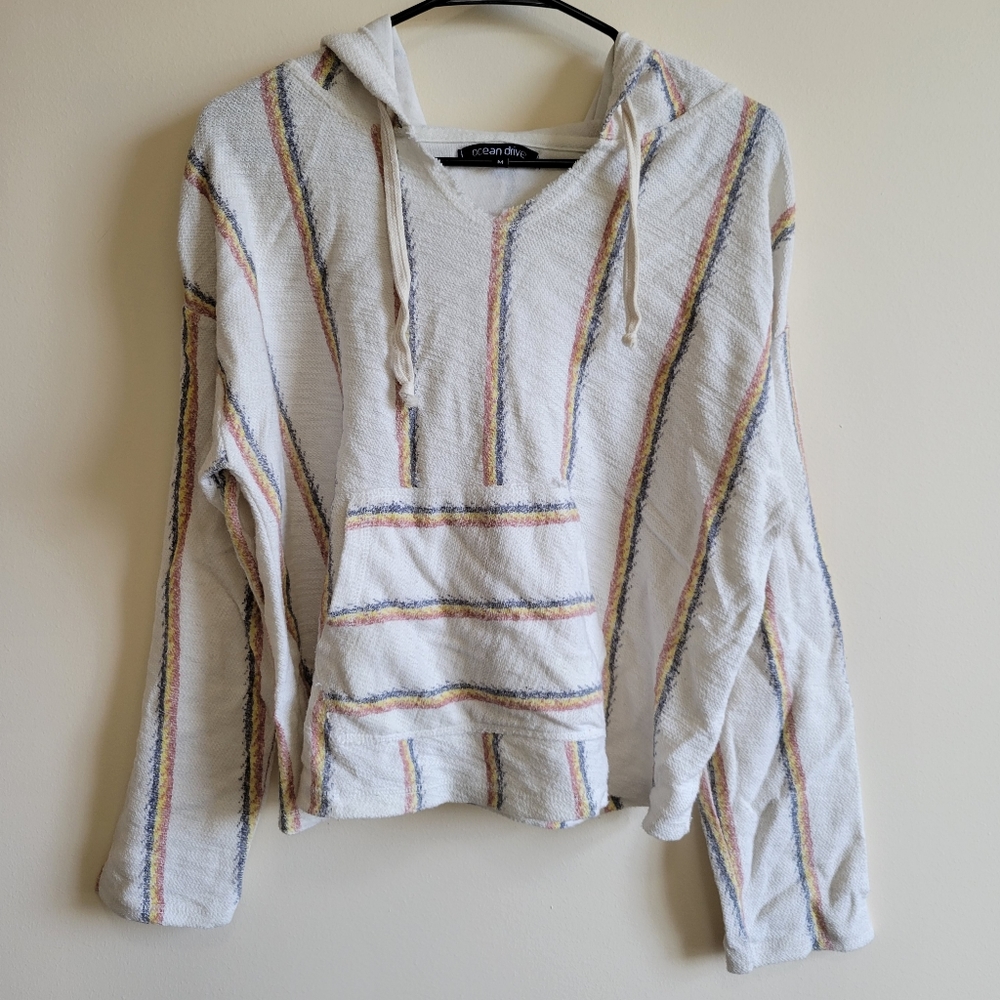 Ocean Drive Multicolor Striped Hoodie